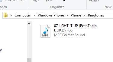 copy custom ringtones to windows phone 8