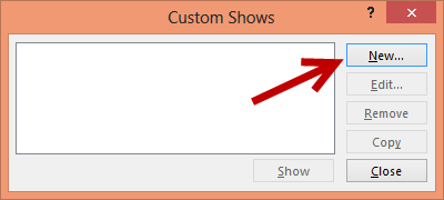 create new custom show in powerpoint