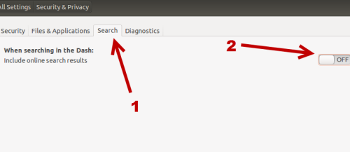 disable showing online results in Dash