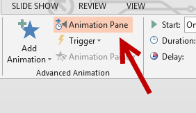 powerpoint 2013 animations pane