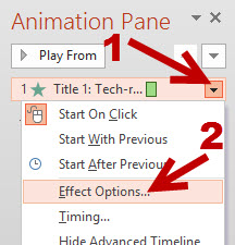 PowerPoint 2013 Animation Effects