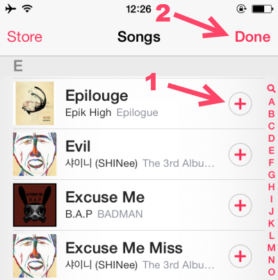 add songs to playlist on iPhone 5S iOS 7