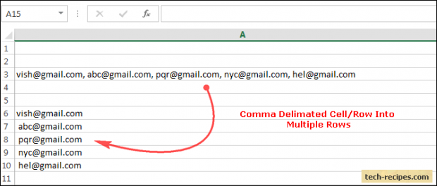 Splitting One Cell Row into Multiple Rows