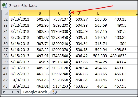 split window in excel