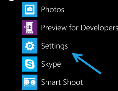 windows phone 8 settings