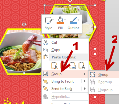group objects together in PowerPoint