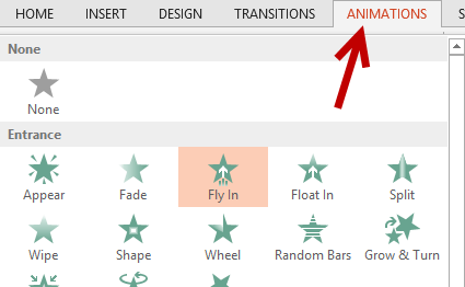 apply animations to objects in PowerPoint
