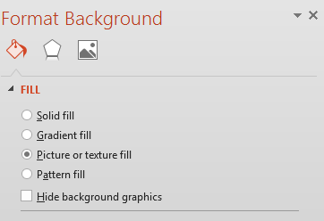 change PowerPoint background solid color gradient picture pattern