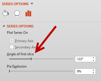 rotate pie chart in powerpoint