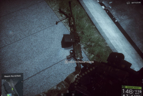 Weapon M240B location in mission 4 BattleField 4