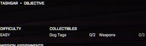 BattleFiled 4 Collectibles menu