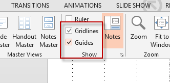 toggling gridlines on and off in PowerPoint