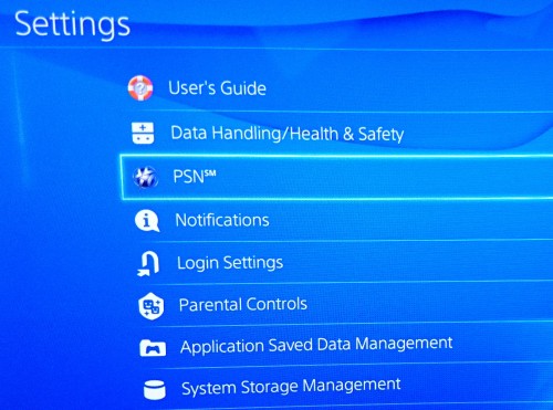 Settings-PSN