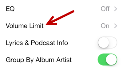 iOS Music Volume Limit