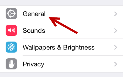 iOS General Settings