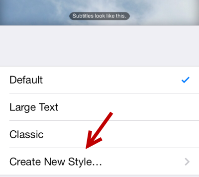 create new subtitle font style in iOS