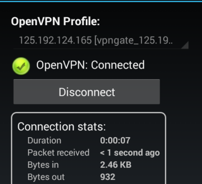 connect to VPN network on Android