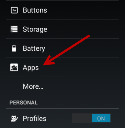 android app settings