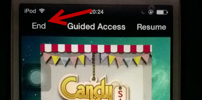 end a Guided Access section