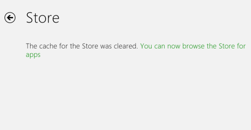 windows 8 store cache reset