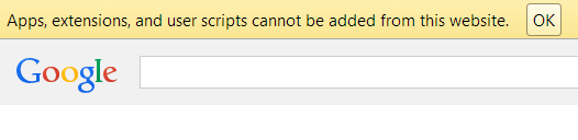 Chrome apps extensions user scripts cannot be added from this website