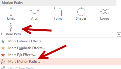 create custom path in powerpoint