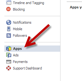 Facebook Apps Settings