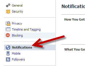 Facebook Notification Settings