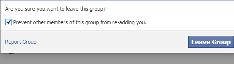 leave Facebook group