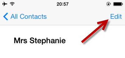 edit contact detail in iOS