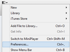 iTunes Preferences