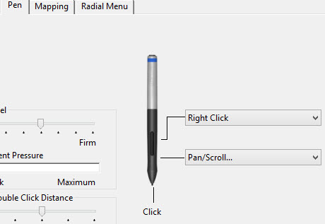 configure Wacom tablet pen buttons