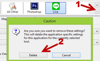 delete program profiles from Wacom configuration