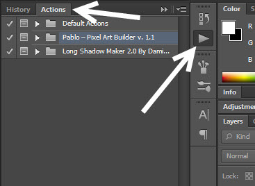 Photoshop Actions palette