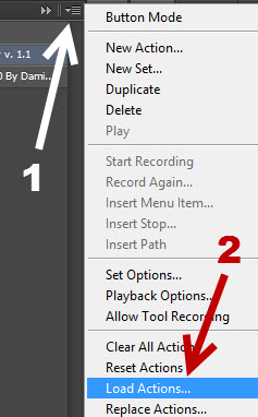 load actions into Photoshop