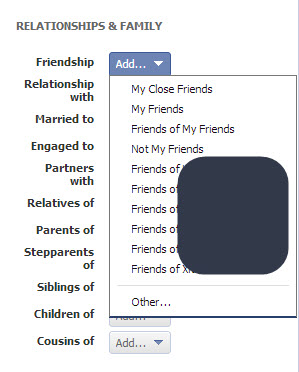 Facebook people search filters