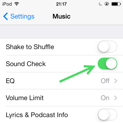 normalize audio volume iOS