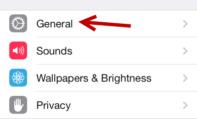 iOS General Settings