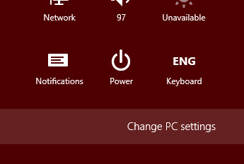 Windows 8 PC settings