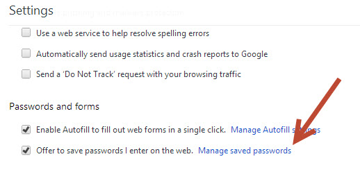 view Chrome's passwords