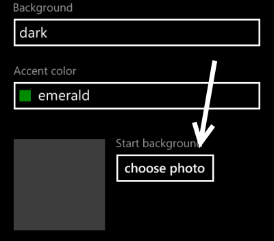 set photo as start screen background in windows phone 8