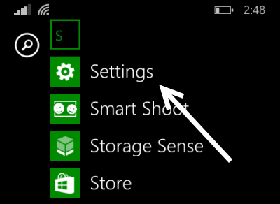 windows phone 8 settings