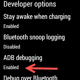 enabling adb debugging android wear