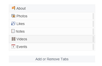 rearrange facebook page tabs