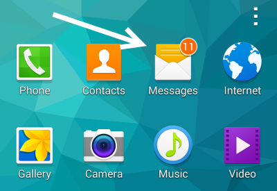 Samsung S5 Messages app