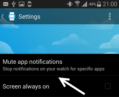 android wear disable app notifications