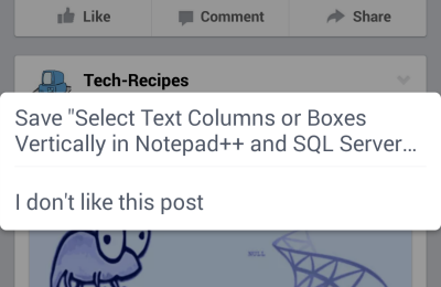 save bookmark Facebook post on mobile