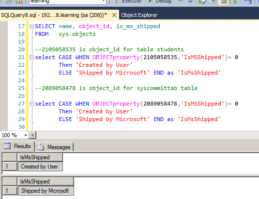 Is ms Shipped Property In  Sql Server 1