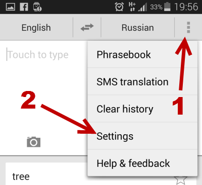 Google Translate Settings