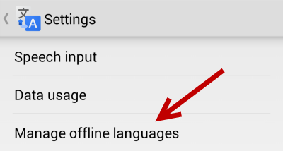 Download offline languages for Google Translate